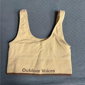 Outdoor Voices Cream Sports Bra